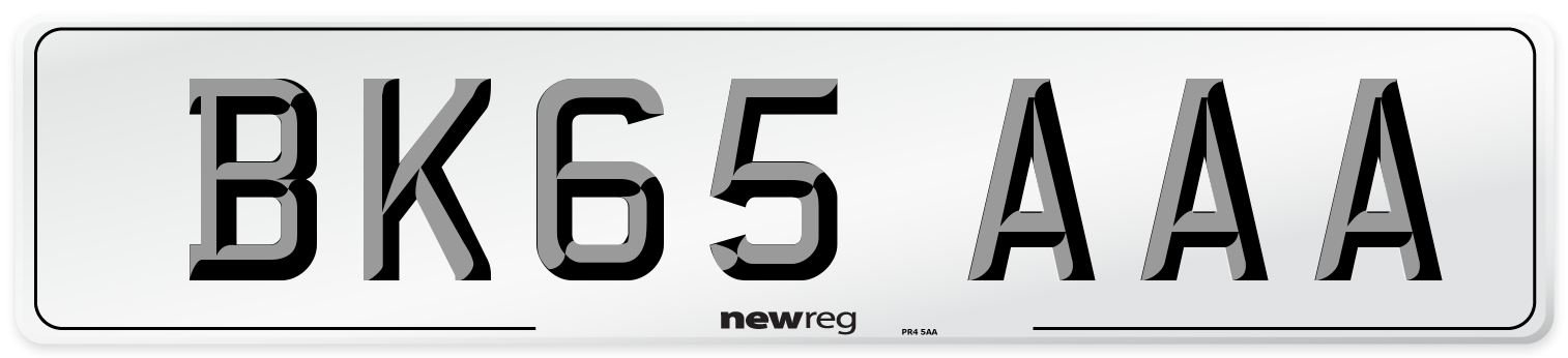 BK65 AAA Number Plate from New Reg